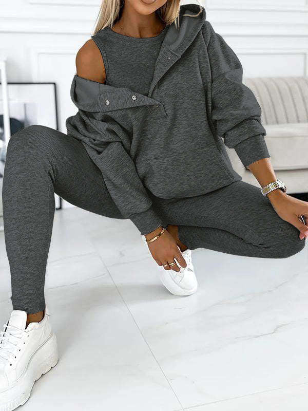 Sweatshirt Femme Oversize Casual - Coton & Boutons