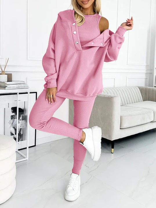 Sweatshirt Femme Oversize Casual - Coton & Boutons