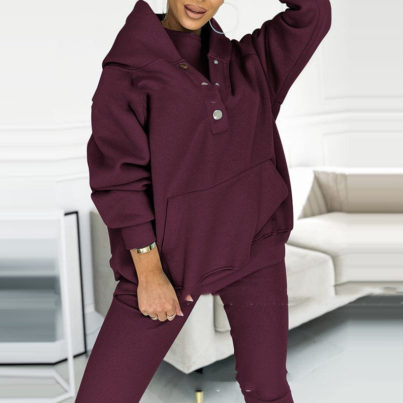 Sweatshirt Femme Oversize Casual - Coton & Boutons