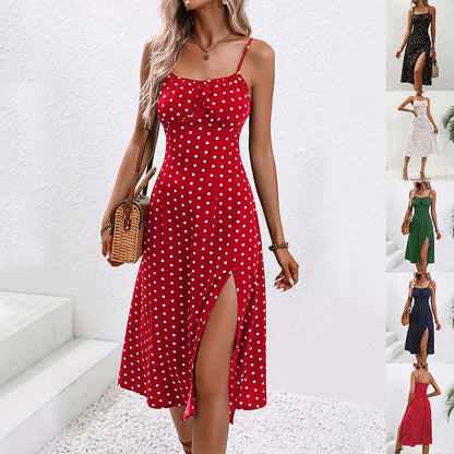 Robe Longue Sexy à Fente pour Femme, Mode Été