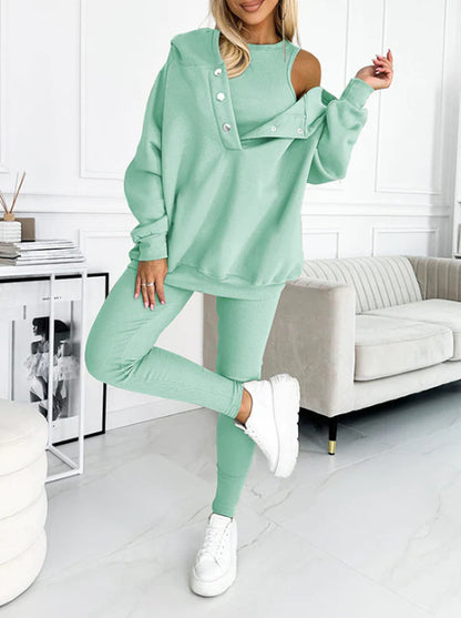 Sweatshirt Femme Oversize Casual - Coton & Boutons
