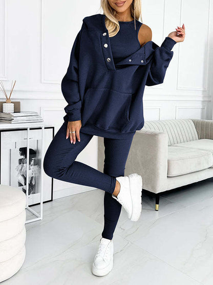 Sweatshirt Femme Oversize Casual - Coton & Boutons
