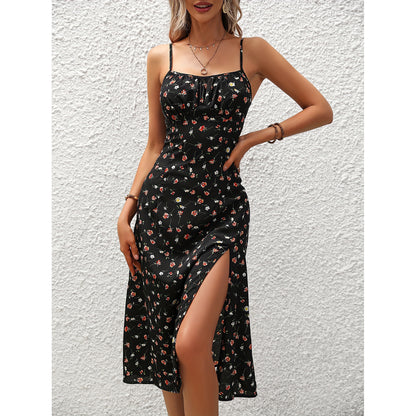 Robe Longue Sexy à Fente pour Femme, Mode Été