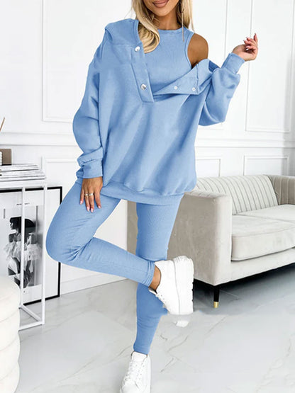 Sweatshirt Femme Oversize Casual - Coton & Boutons