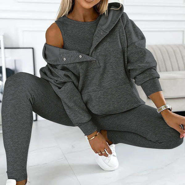 Sweatshirt Femme Oversize Casual - Coton & Boutons