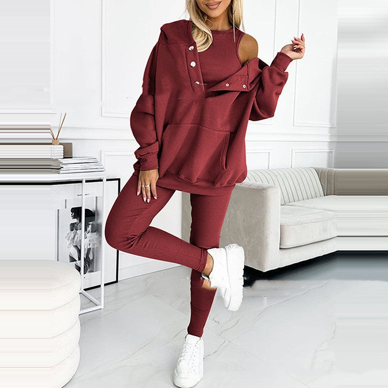 Sweatshirt Femme Oversize Casual - Coton & Boutons