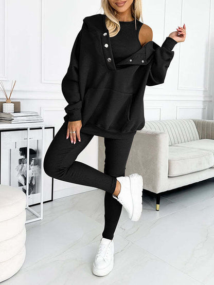 Sweatshirt Femme Oversize Casual - Coton & Boutons